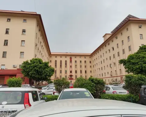 D Wing of Krishi Bhavan, New Delhi.