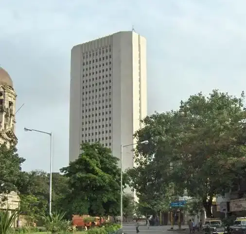 Reserve Bank of India headquarters tower in Mumbai, India.