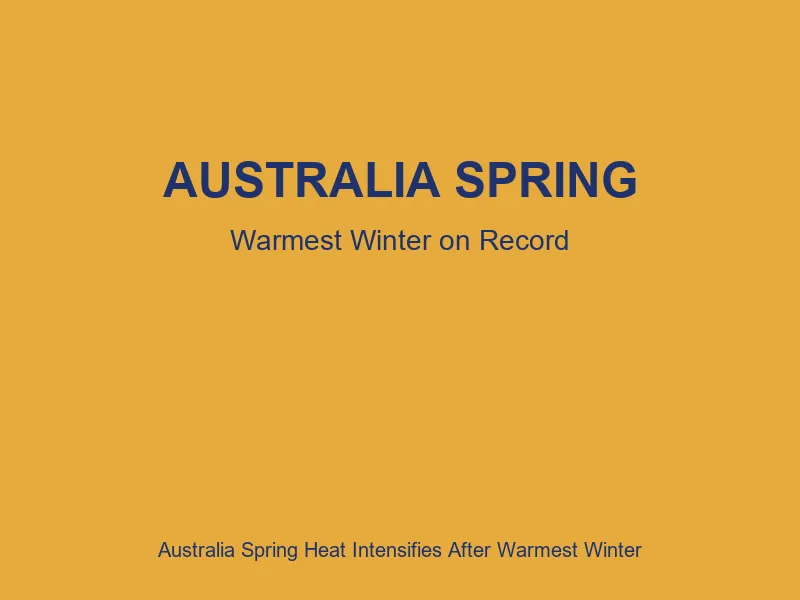 Australia’s Warmest Winter on Record: Spring Heat Intensifies