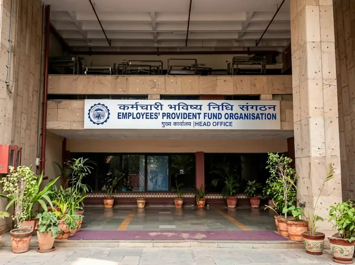 Entrance of the EPFO Head Office building.