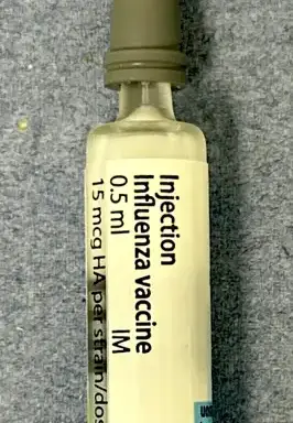 Influenza vaccine syringes