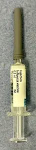 Influenza vaccine syringes