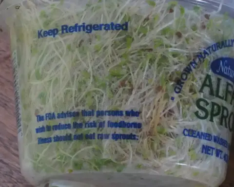 Recalled food product packaging showing FDA recall notification labels and safety warnings