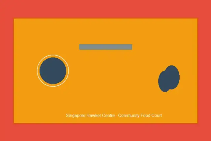 AI visualization of Singapore hawker food court - community gathering space