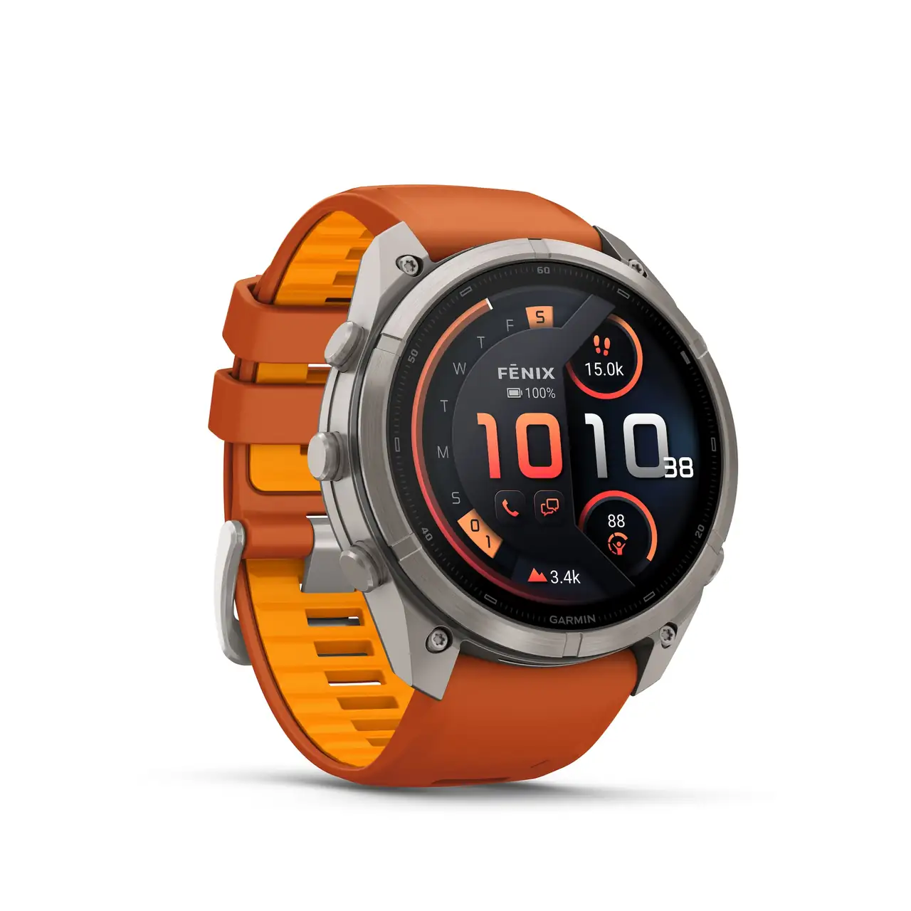 Close view of the Garmin Fenix 9 smartwatch and its sports tracking features.