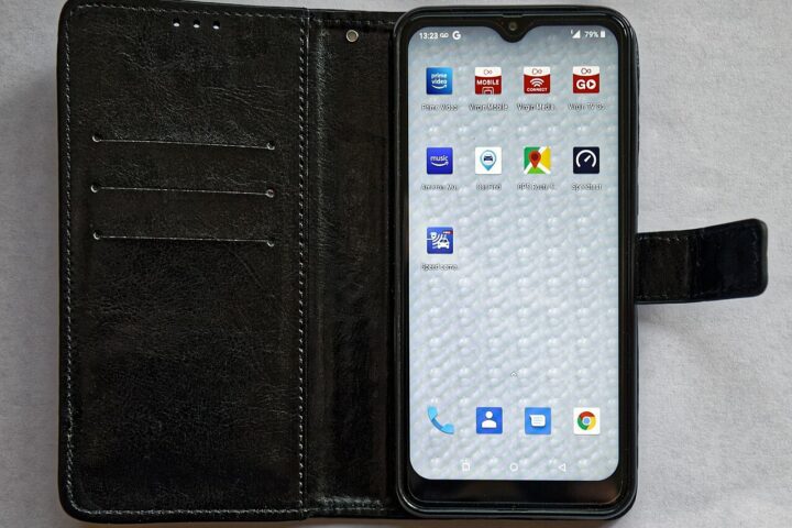 A smartphone showing social media