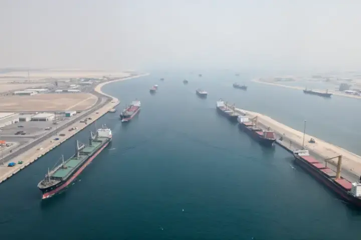 Oil tankers in the Strait of Hormuz