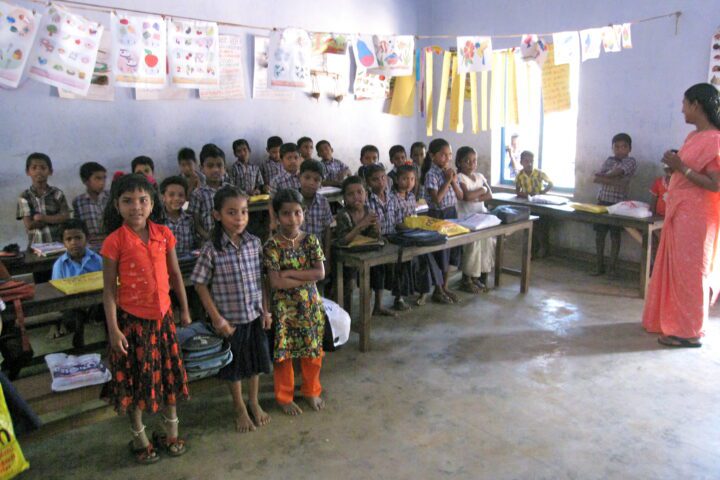Children at a village school in Kovalam, Kerala, India.