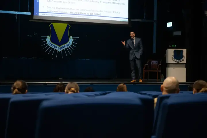 Air Force specialists brief parents and children on internet safety
