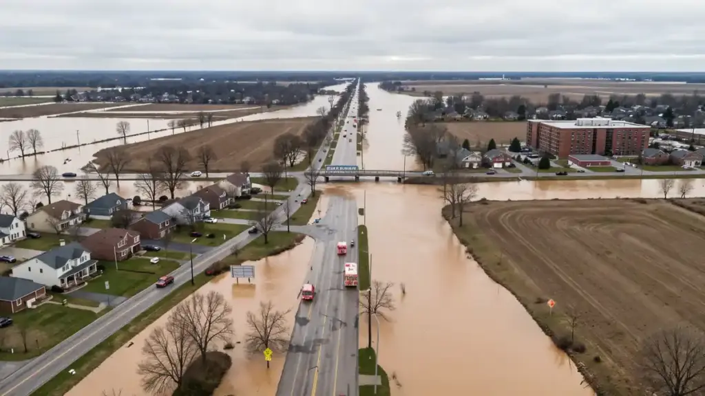 Eight Days of Rain Push Indiana Rivers to Historic Flood Levels as Death Toll Reaches Six