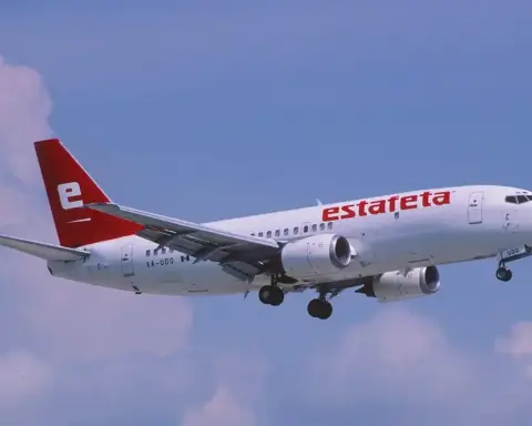 A Boeing 737 cargo freighter on the ground