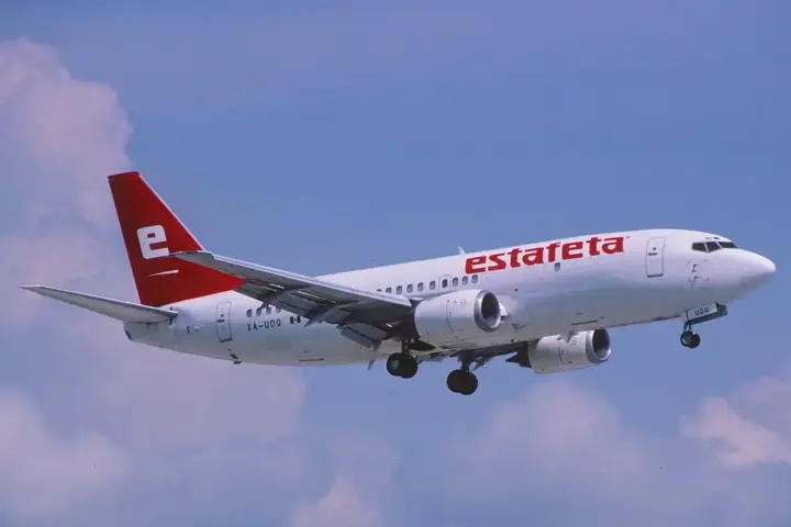 A Boeing 737 cargo freighter on the ground