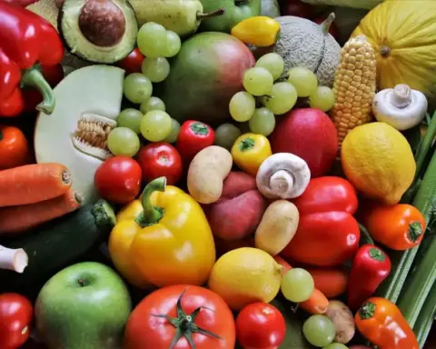 Fresh nutritious food ingredients representing ketogenic and Mediterranean diet comparison for weight loss health outcomes