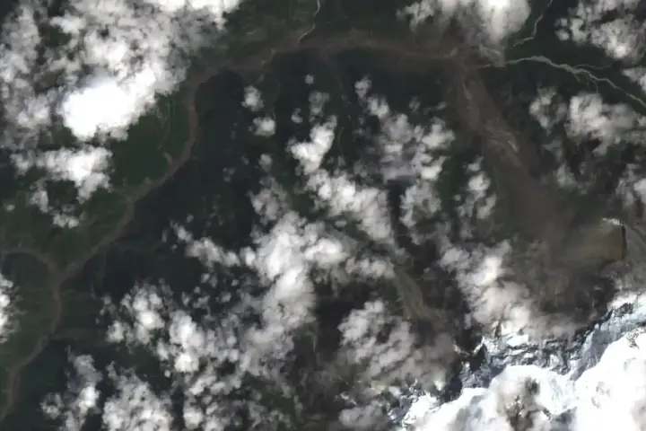 Landsat 9 satellite view of Nepal flood, 26 Aug 2026