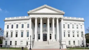 Classical neoclassical federal courthouse building exterior