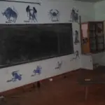 Indian schoolchildren at a government school during infrastructure audit