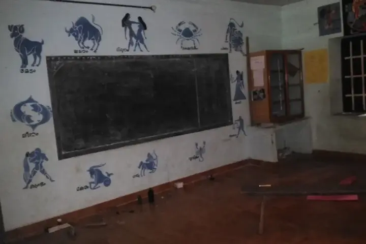 Indian schoolchildren at a government school during infrastructure audit