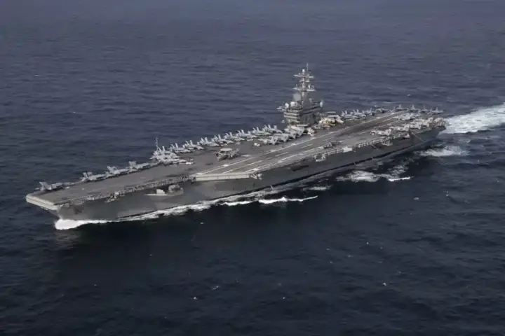USS Abraham Lincoln aircraft carrier underway at sea