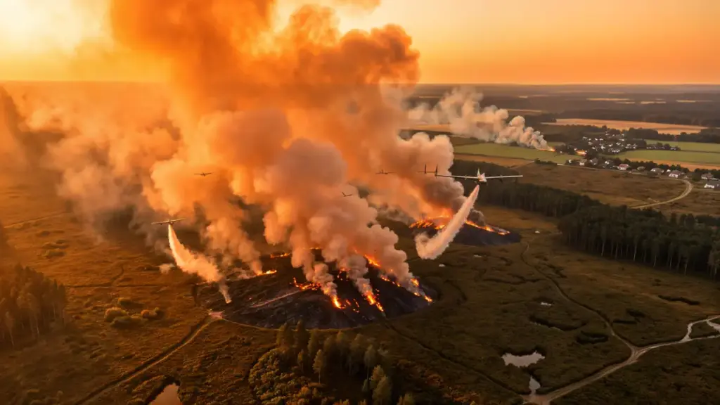 Belgium’s Largest Wildfire on Record Burns 3,000 Hectares in High Fens as EU Deploys Aircraft