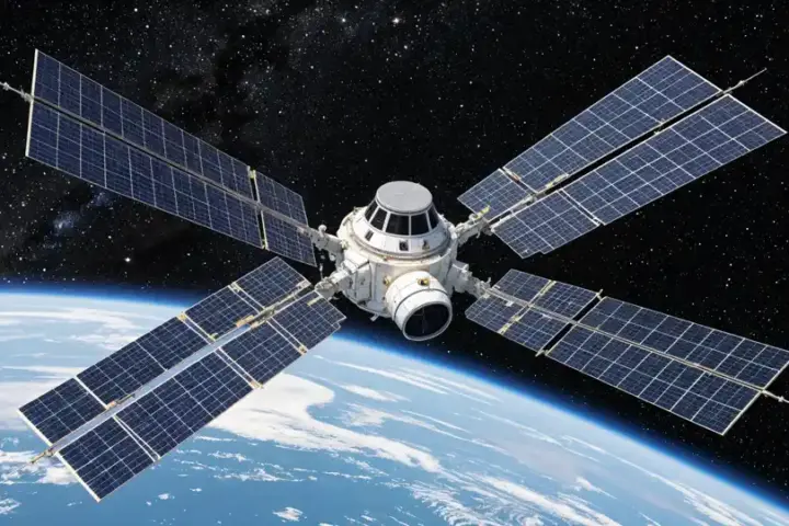 Illustration of the Swift space telescope observatory in orbit