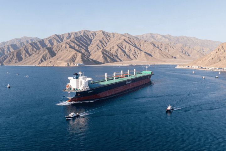 LNG tanker transiting the Strait of Hormuz