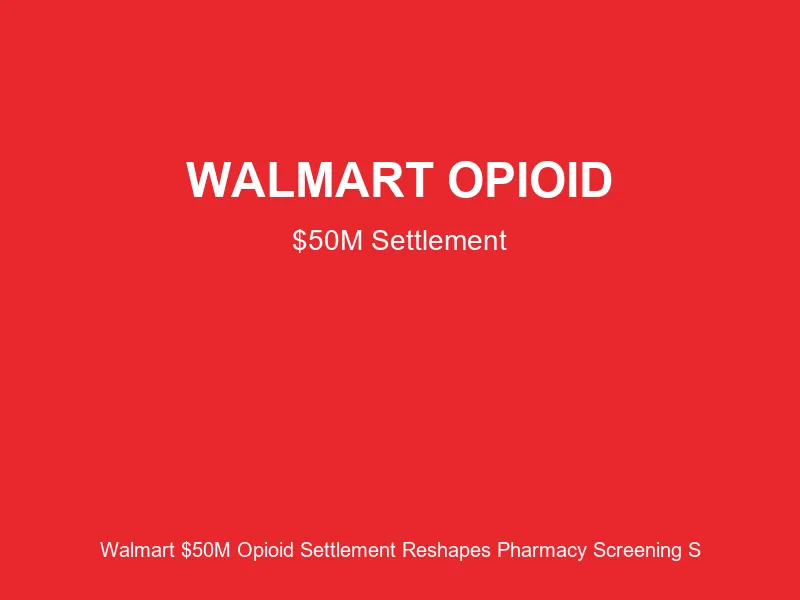 Walmart’s M Opioid Accord Reshapes Pharmacy Screening Standards