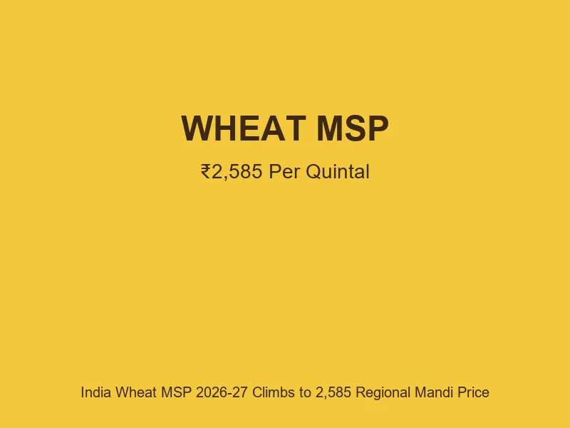 India’s 2026 Wheat MSP Climbs to ₹2,585: Regional Mandi Prices Surge