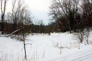 Snow-covered winter landscape in Wisconsin