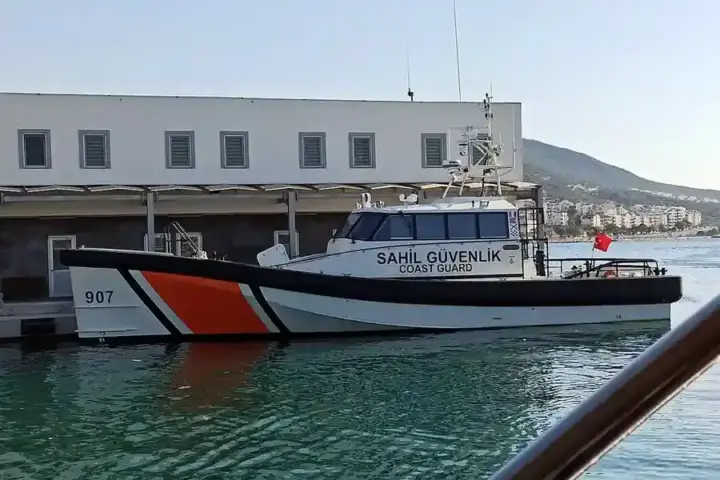 Turkish Coast Guard patrol and rescue vessel underway at sea