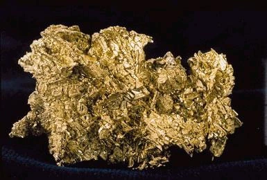 Close-up photograph of a gold nugget