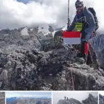 Mountain landscape around Carstensz Pyramid, also known as Puncak Jaya, in Papua, Indonesia.