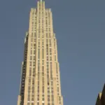 Exterior view of Rockefeller Center in New York City.