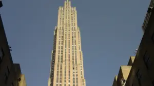 Exterior view of Rockefeller Center in New York City.