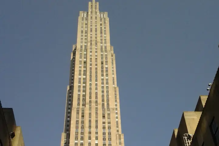 Exterior view of Rockefeller Center in New York City.