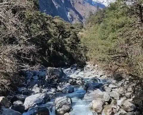 Bhotekoshi and Lhende Khola rivers in Rasuwa Nepal