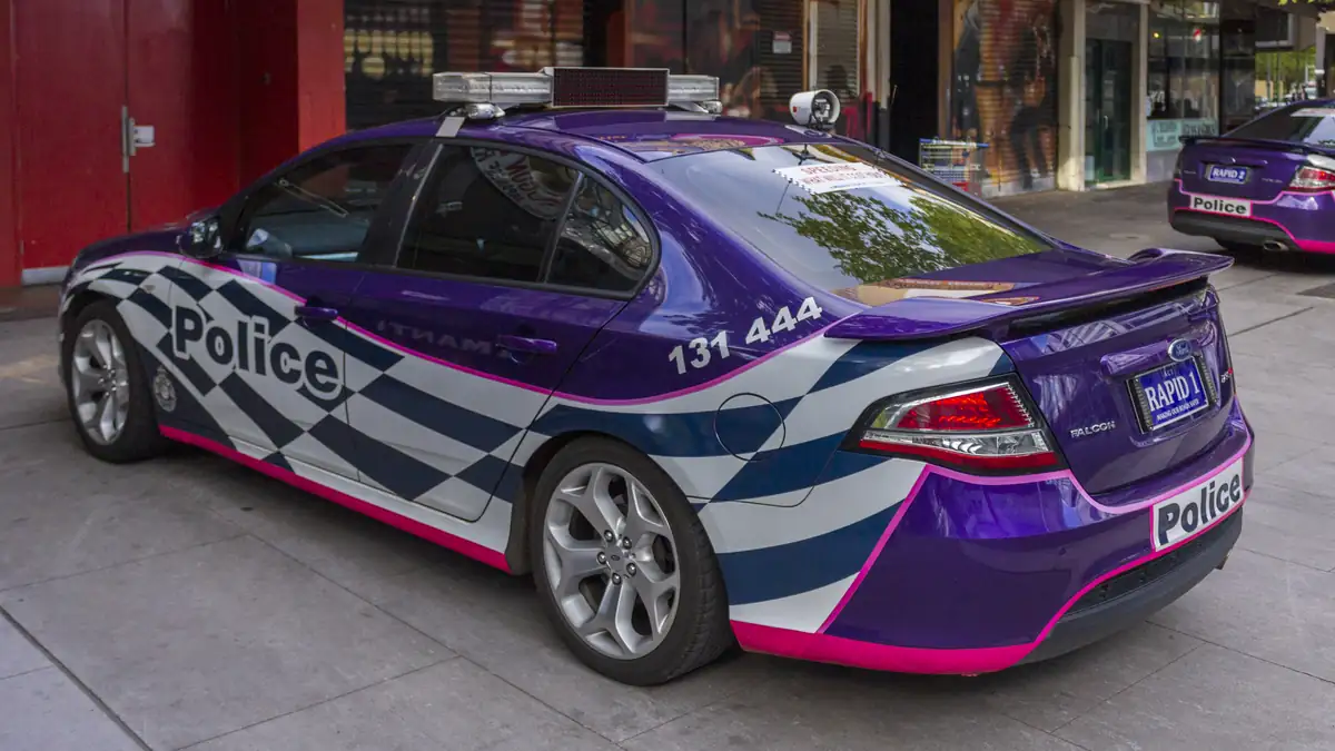 ACT Policing vehicle in Canberra.