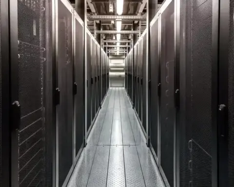 Large data centre facility connected to electricity infrastructure