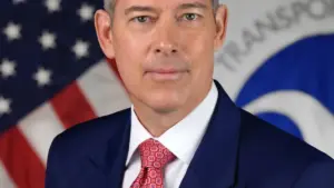 Official portrait of U.S. Transportation Secretary Sean Duffy.