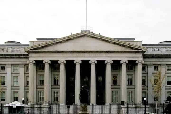 U.S. Treasury Department building in Washington, DC.