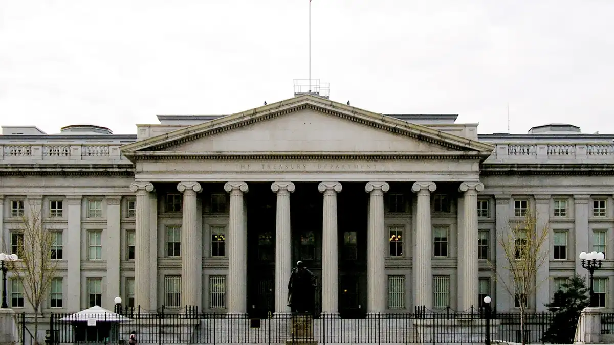 U.S. Treasury Department building in Washington, DC.