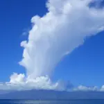 Clouds over Maui, Hawaii.
