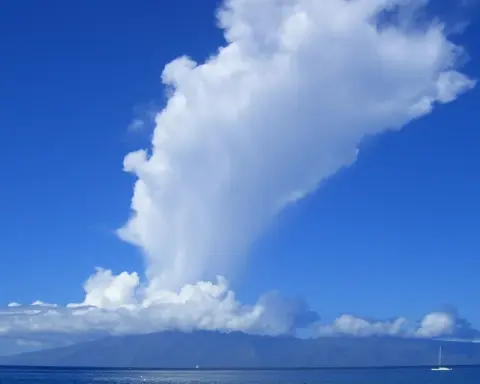 Clouds over Maui, Hawaii.