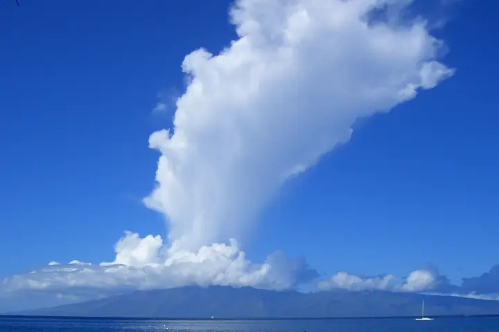 Clouds over Maui, Hawaii.