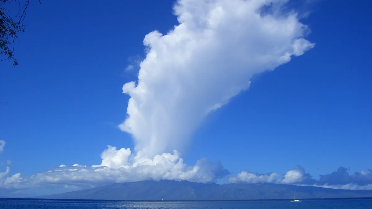 Clouds over Maui, Hawaii.