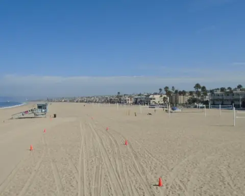Hermosa Beach in Los Angeles County, California.