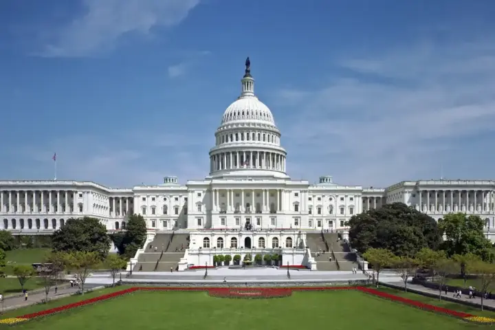 West front of the United States Capitol building in Washington DC