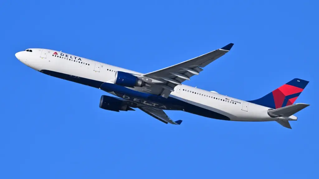 Delta Air Lines Airbus A330 departing from Boston
