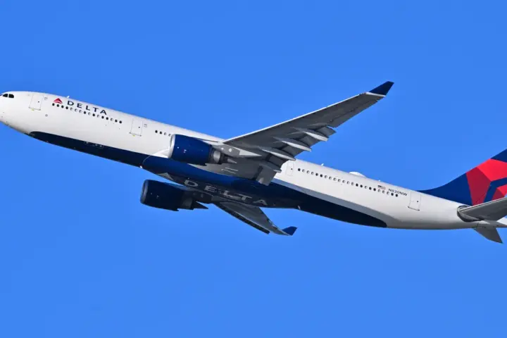 Delta Air Lines Airbus A330 departing from Boston