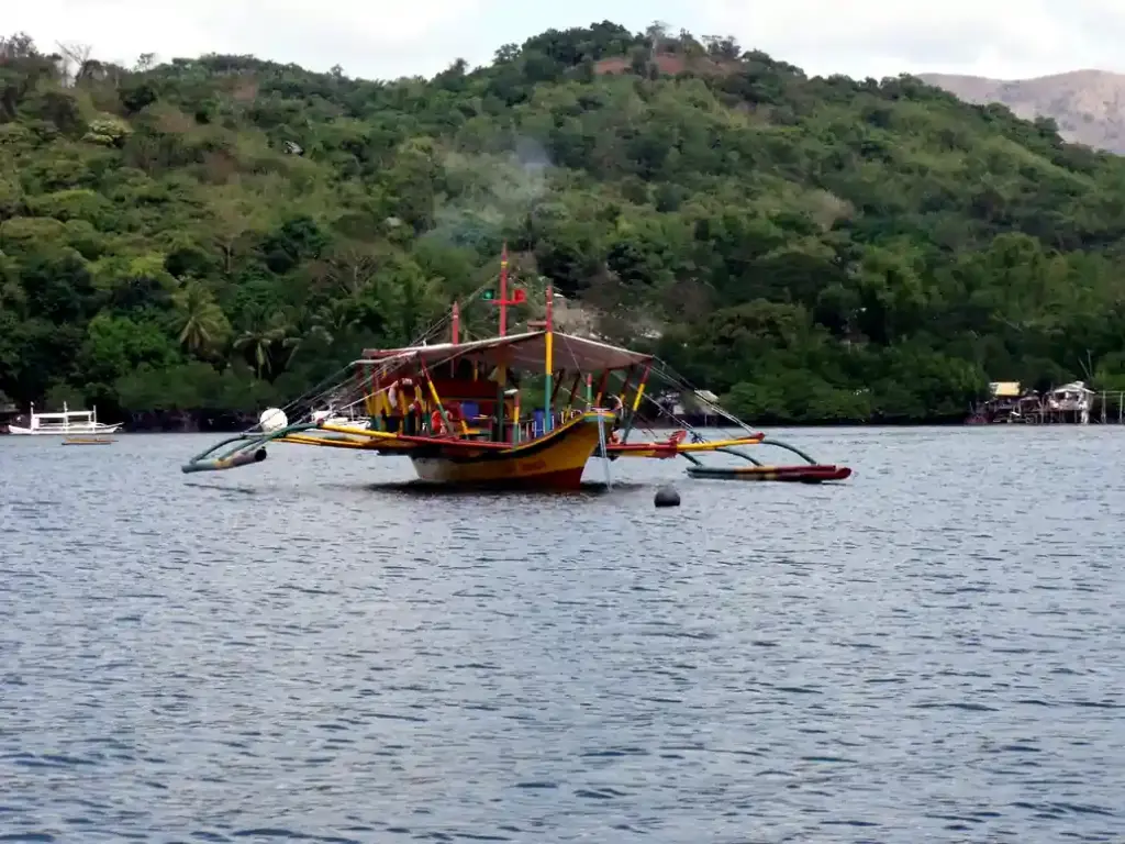 Boat operating in Coron, Palawan, Philippines.