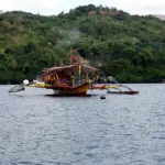 Boat operating in Coron, Palawan, Philippines.